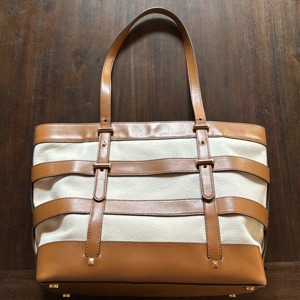 Michael Michael Kors Leather And Canvas Tote - image 3